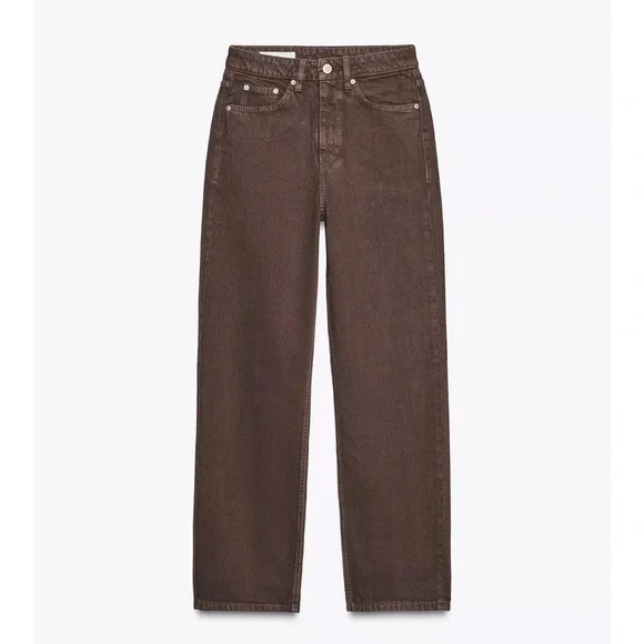 Mom Fit High Waist Brown Jeans - Picture 5 of 7